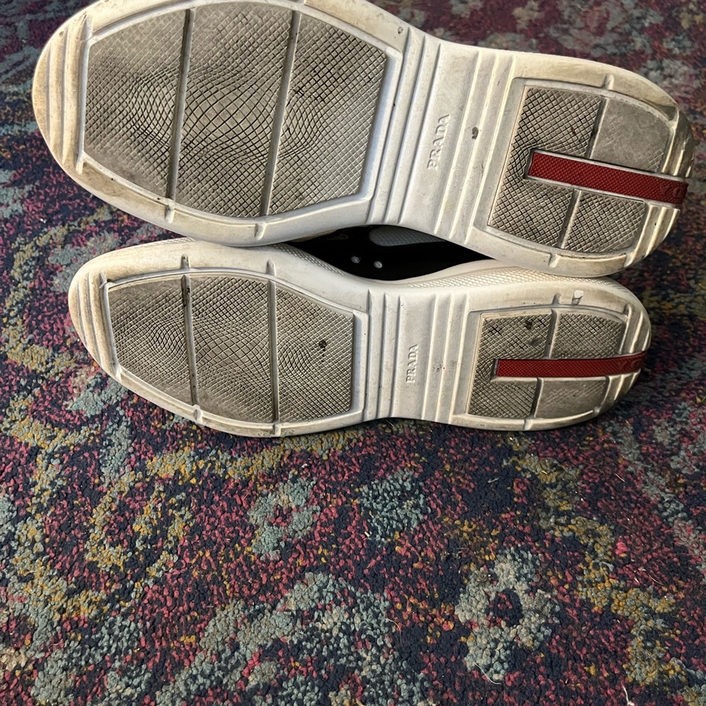 Prada Black and White Men's Sneakers - Picture 4 of 4